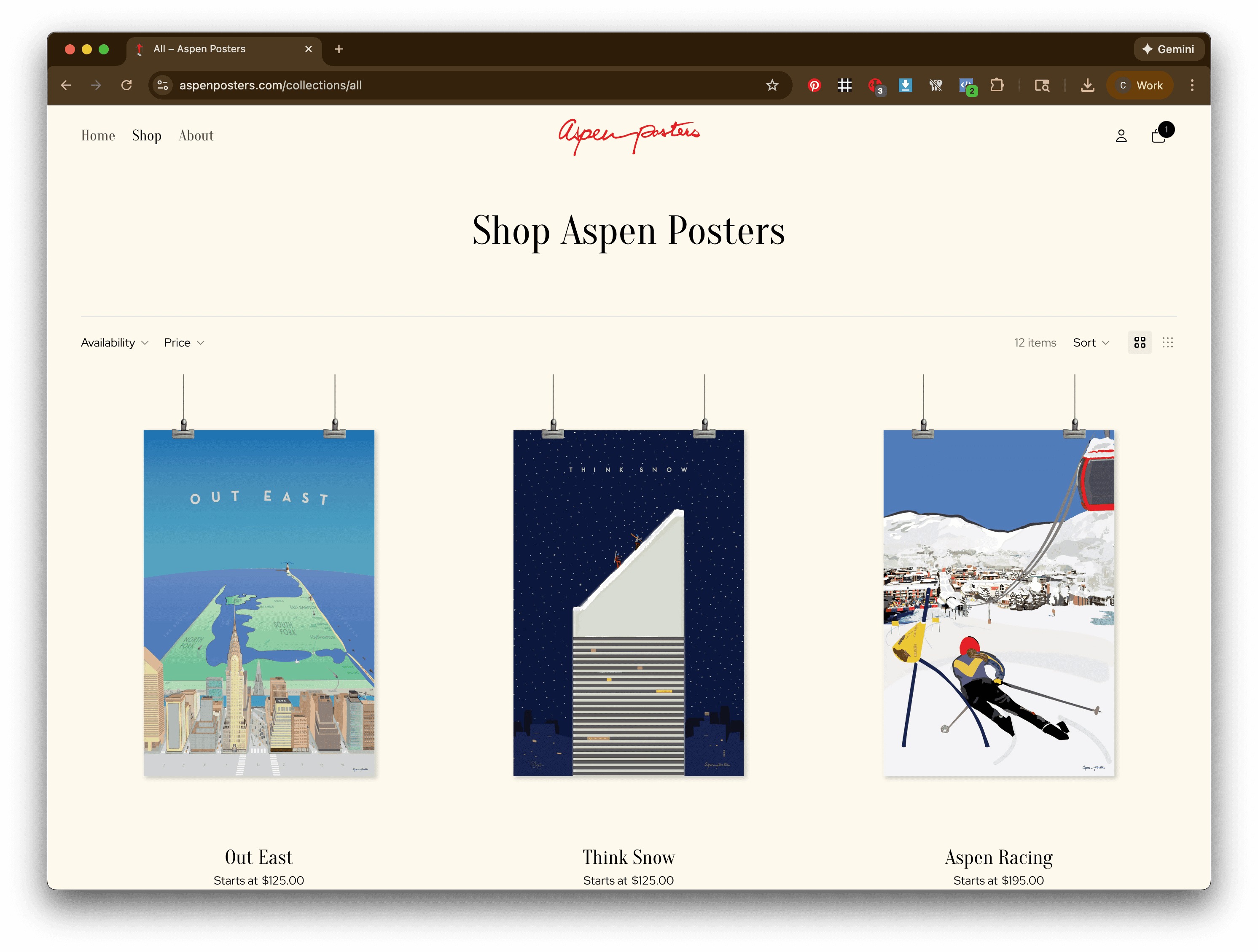 Carter Houck - Aspen Posters Website Redesign + Shopify Migration - Aspen Posters Carter Houck - Aspen Posters Website Redesign + Shopify Migration - Aspen Posters